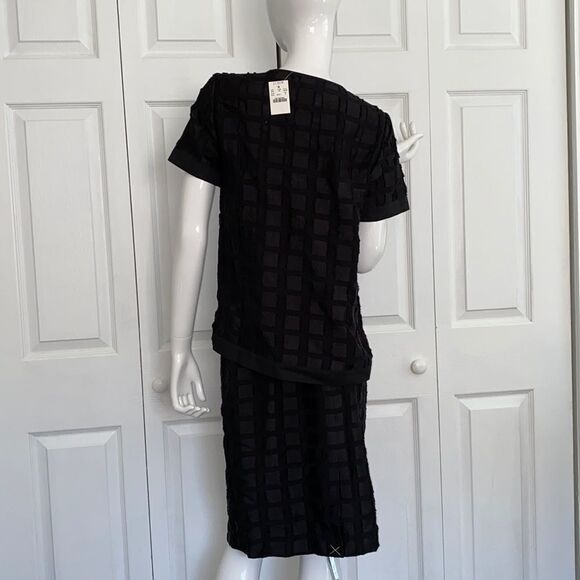🔥JCREW 2 pc Set top Small & skirt 6 black New - Picture 3 of 7